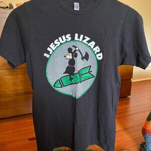 The Jesus Lizard American Post-hardcore Band Vintage Logo Black Band Tee Small